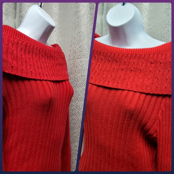Vintage Cherry Red Turtleneck Sweater by Cato - Picture 1 of 16